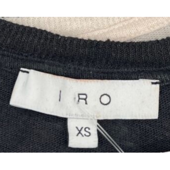 IRO Black Distressed Crewneck T-Shirt Size XS - Picture 4 of 4
